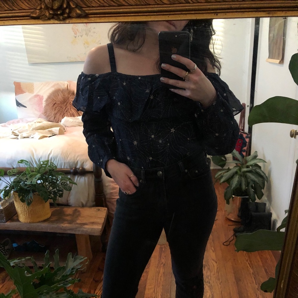 Anthropologie Star Off The Shoulder Top, Size M